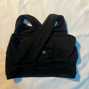 Lululemon Athletica Black Cross-Back Top